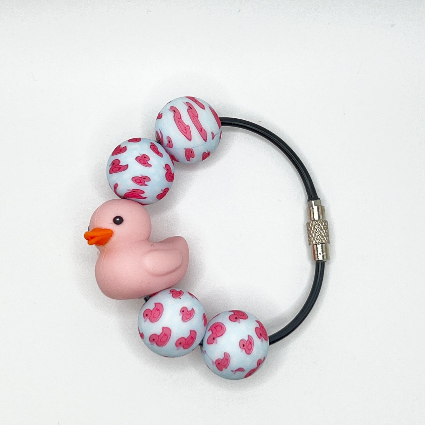 Pink Quackers Cup Charm